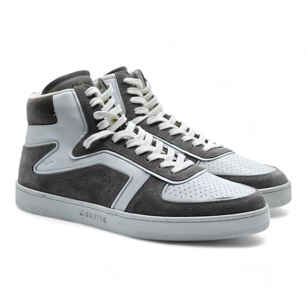Celine CT-01 High Top Sneakers in White and Gray size 46 $890